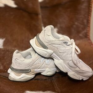 New Balance 9060 Cream and Gray Sneakers